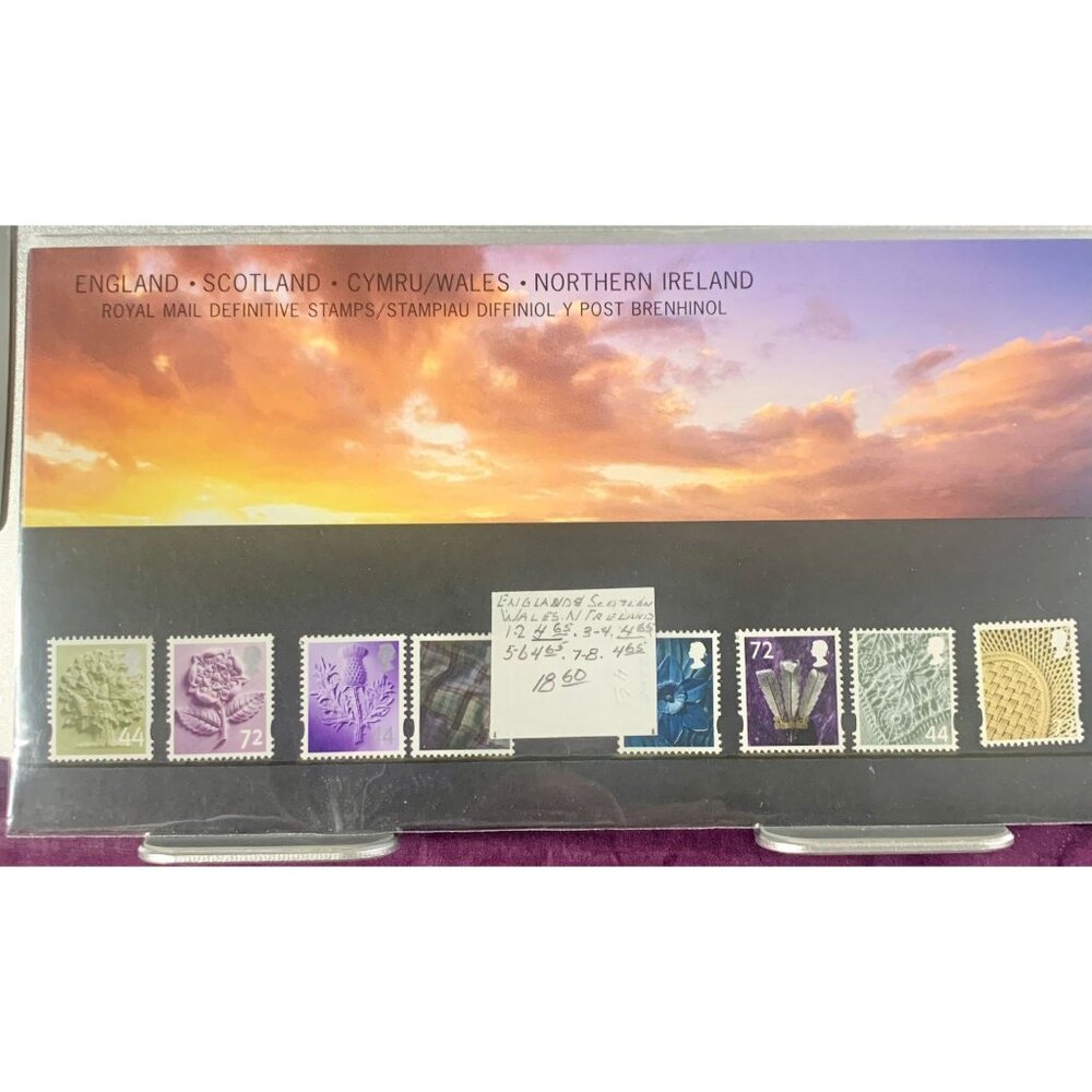 Royal Mail Definitive Stamps Pack No. 73 Featuring England Scotland Wales & Nort
